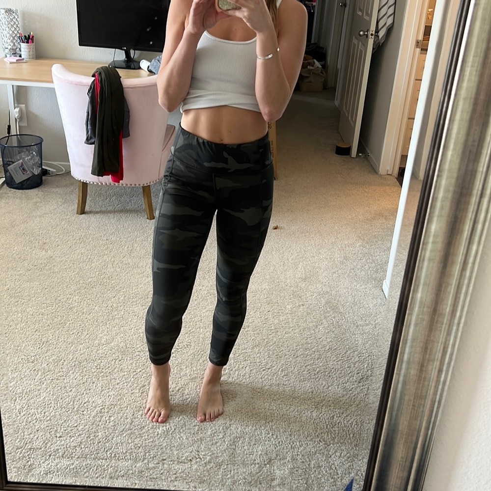 High waisted camo athleta leggings